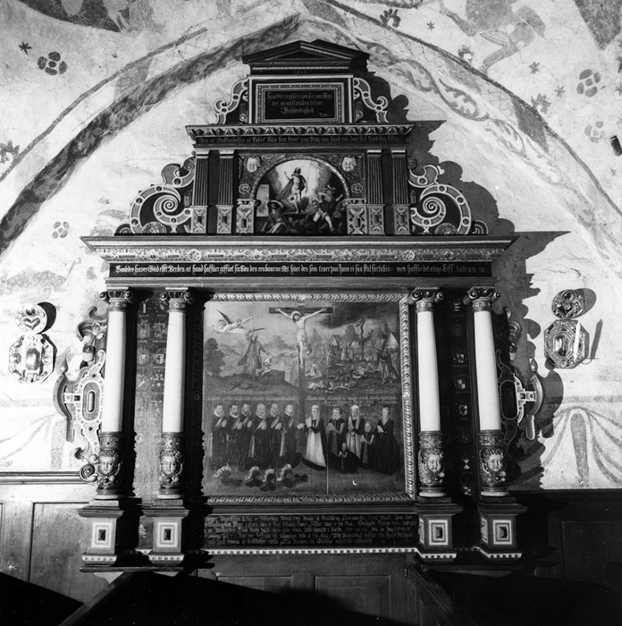 Kågeröds kyrka. Otto Brahes epitafium.