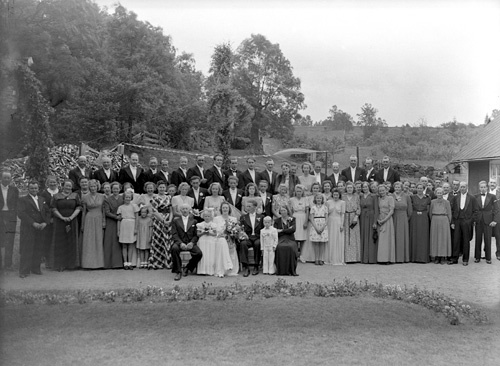 Hilbert Olsén bröllop grupp alla.