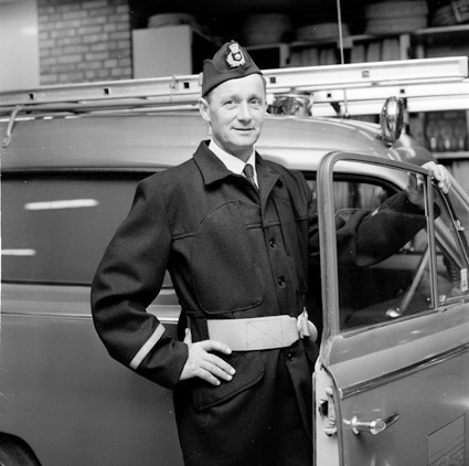 AB Iföverken, brandkår, Brandchef Erik Söderberg.