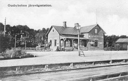 Ousbyholms järnvägsstation.