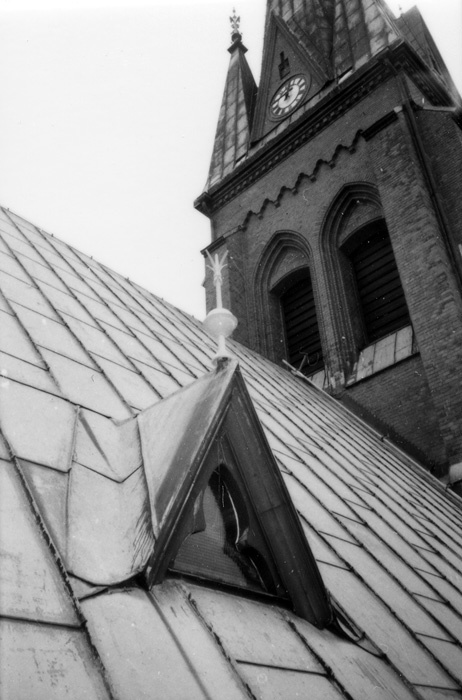 Eslövs kyrka. Yttre renovering 1998.
