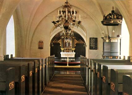 Högseröd kyrka, interiör.