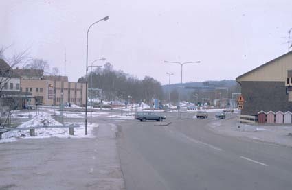 Centrala Örkelljunga med den stora vägkorsningen.