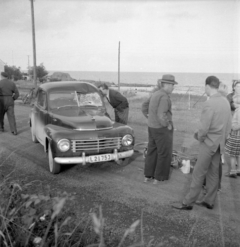 Bilolycka vid Simrislund den 24/9 1955.