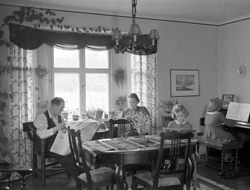 Svante Kvist familjen inne Arkelstorp.