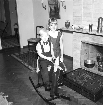 Hos familjen Åke Olsson i Bromölla 1956