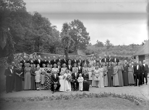 Hilbert Olsén bröllop grupp alla.