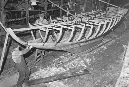 Bordläggning. Nordisk folkbåt. - 60-tal.