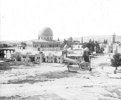 Jerusalem, tempelplatsen med Omars moské.