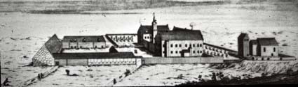 Sandby Kungsgård ur Burman Fischer 1756.