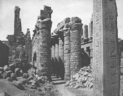 Tempelhall vid Karnak.