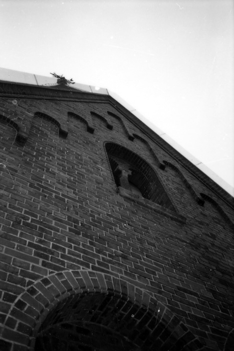 Flädie kyrka. Yttre renovering. Tornet, detalj.