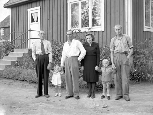 Ivar Vretling familj, bror o Stig Kaffatorp.