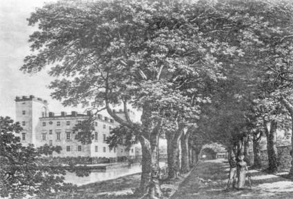 Marsvinsholm, 1818, från sydväst.