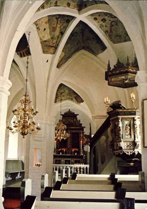 Everlövs kyrka, interiör.