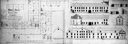 Ritning till nybyggnad för Frimurarlogen 1797.