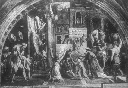 Branden i Borgo, Fresk 1514, Vatikanen.