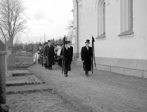 Sjöbergs begravning prossetion (procession) Öst...