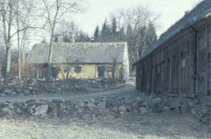 Västregård och ladugården.