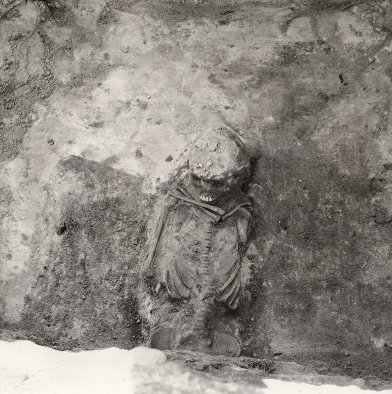 Skelett från Kolerakyrkogård.
