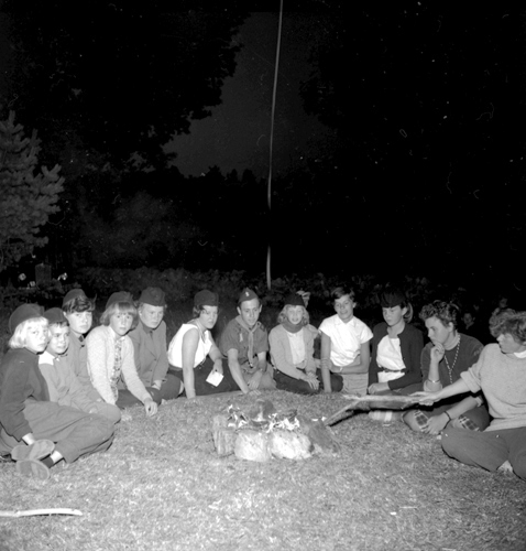 Flickscoutläger  i  Tjörnedala  1955