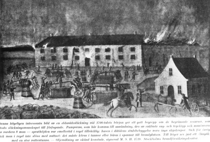 Eldsläckning vid 1700-talets början med användn...