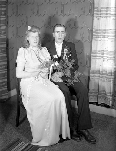 Klara och Allan Hamrin brudpar, Grönhult.