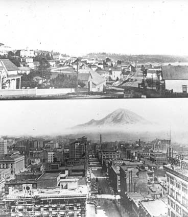 Seattle år 1884 0ch år 1911.