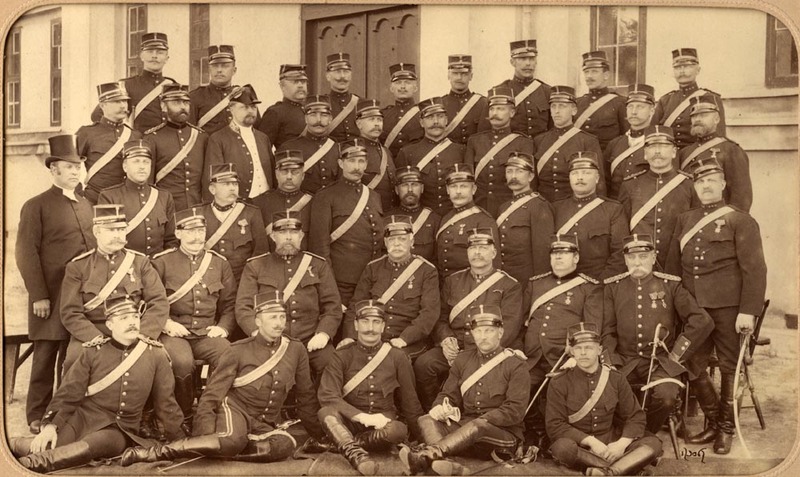 Wendes art. reg-s officerskår omkring 1890.