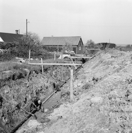 Planering av avlopp i Bromölla 1958.