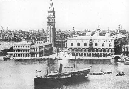 Venedig från Lido.