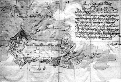 Karta över Kristianstad 1797.