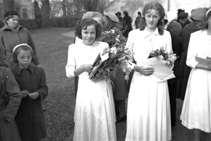 Konfirmation i Ivetofta kyrka 1950.