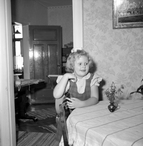 Evert Månsson Familjekort Sankt Olof 1955.