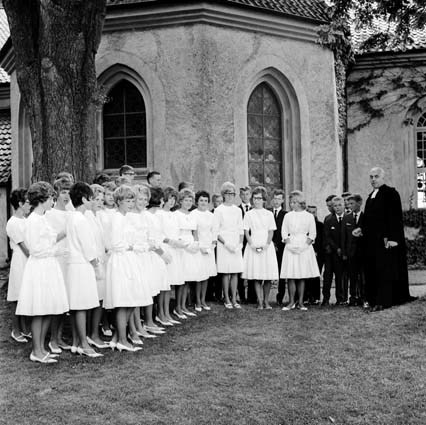 Konfirmation i Ivetofta kyrka 1963.