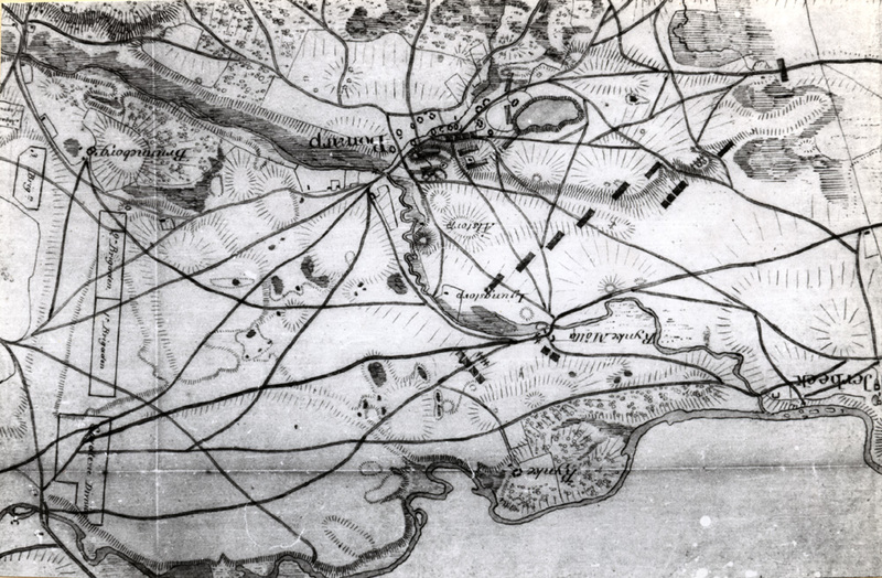 Äldre karta över bl.a. Bonarps hed.
