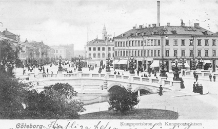 Göteborg, Kungsportsbron och Kungsportsplatsen.
