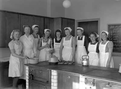 Skolköket i köket äldre kursen Arkelstorp.