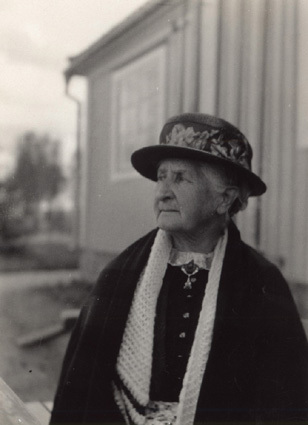 Ida Queckfeldt på Lunnagården Eksjö. Maj 1930