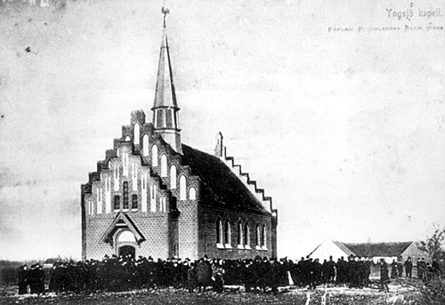 Yngsjö kapell vid invigningen 1907.