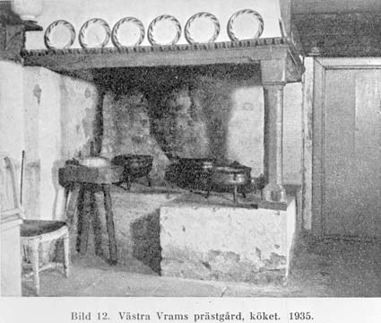 Västra Vrams prästgård, köket 1935.