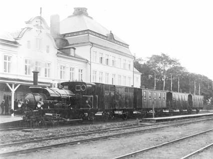Kalmar Centralstation 1924. KJ Lok Nr: 1. M 47.