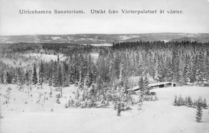 Ulricehamns Sanatorium. Utsikt från Vinterpalat...