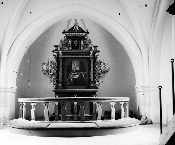 Bodarps kyrka, altartavla, efter restaureringen...