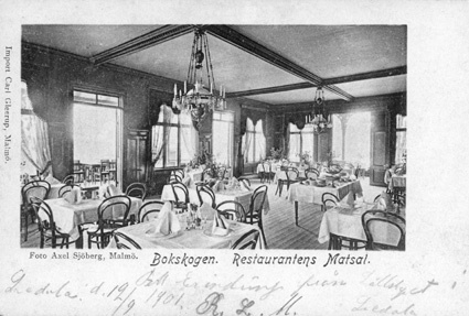 Bokskogen: Restaurangens Matsal.