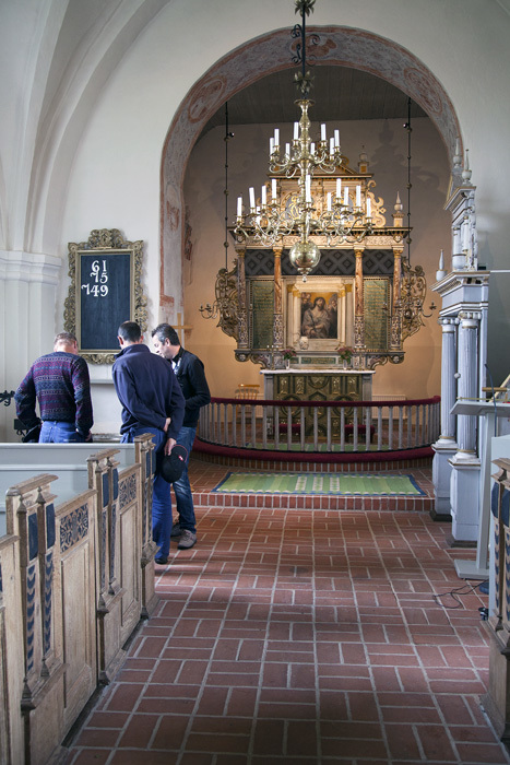 Det gyllene altaret i Lyngsjö kyrka. 2011-10-02.