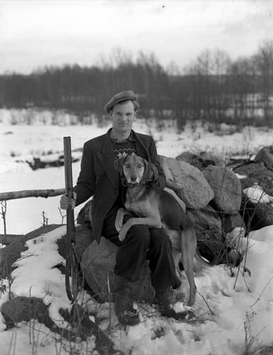 Sven Olsson o hunden sitt Perstorp
