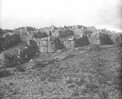 Ruiner av incafästningen Sacsahuaman.