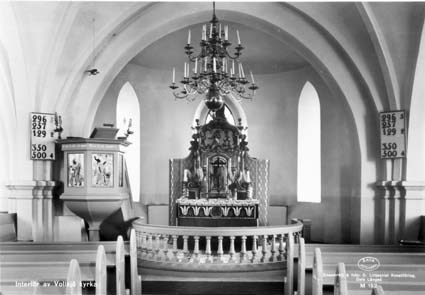 Interiör av Vollsjö kyrka
