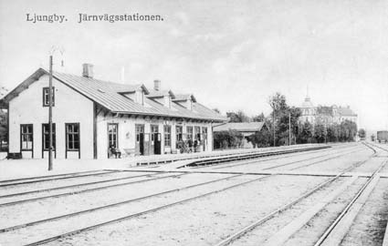 Ljungby. Järnvägsstationen.